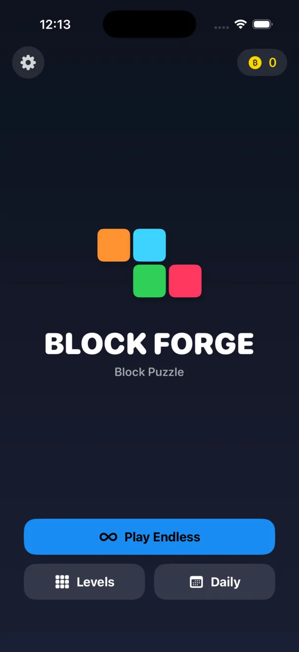 Block Forge — main menu