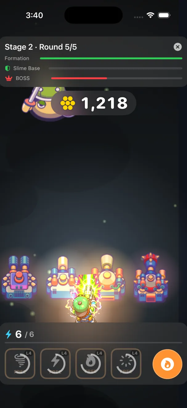 Slime Siege — damage pop 4