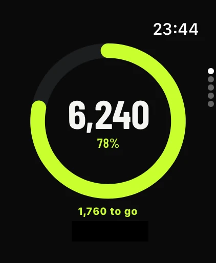 StepRing on Apple Watch: today's ring and steps