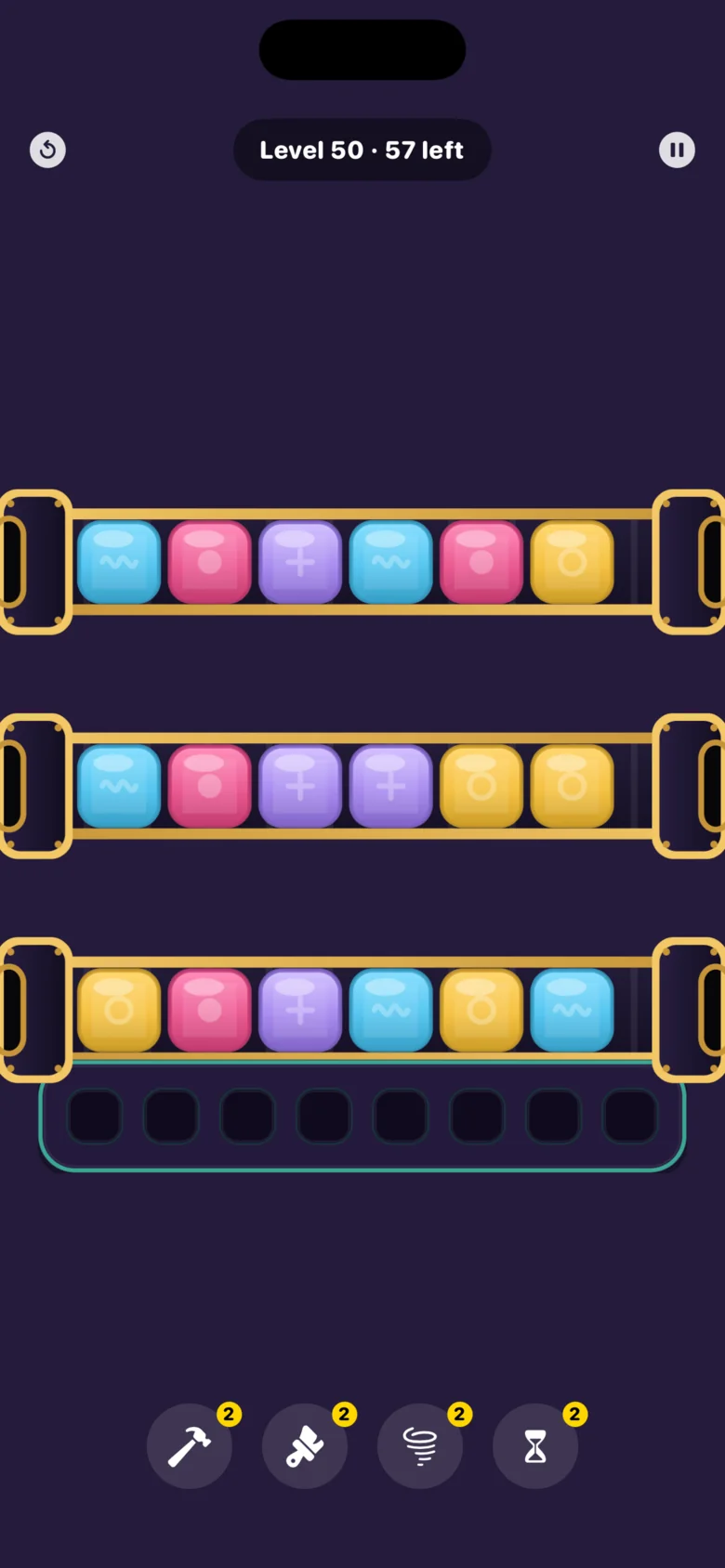 Jelly Belt: dense late-game board
