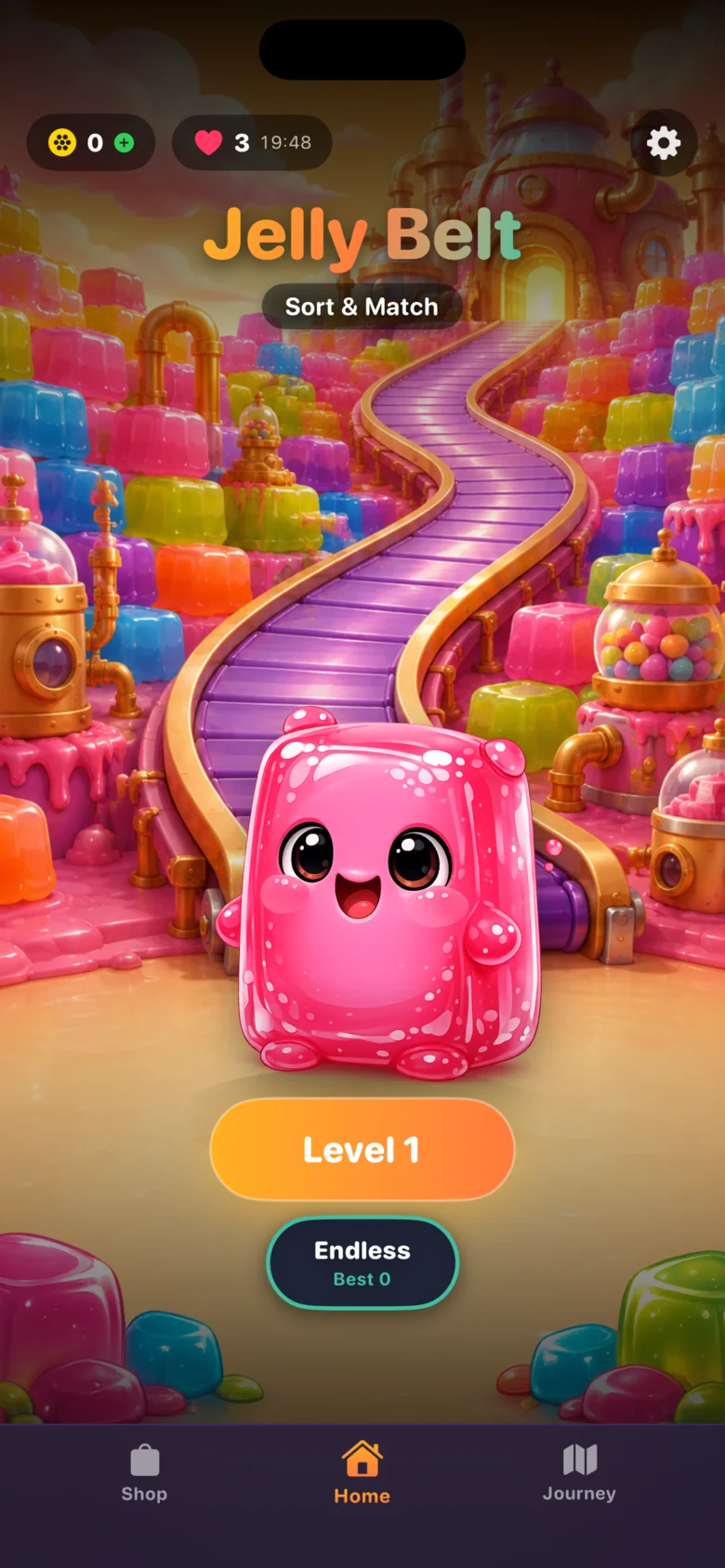 Jelly Belt: main menu