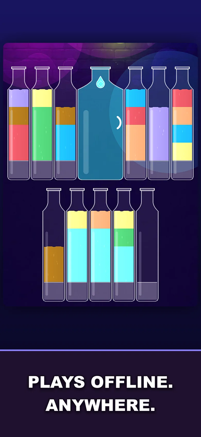 Jelly Fizz store frame: a Party Jug standing among the bottles