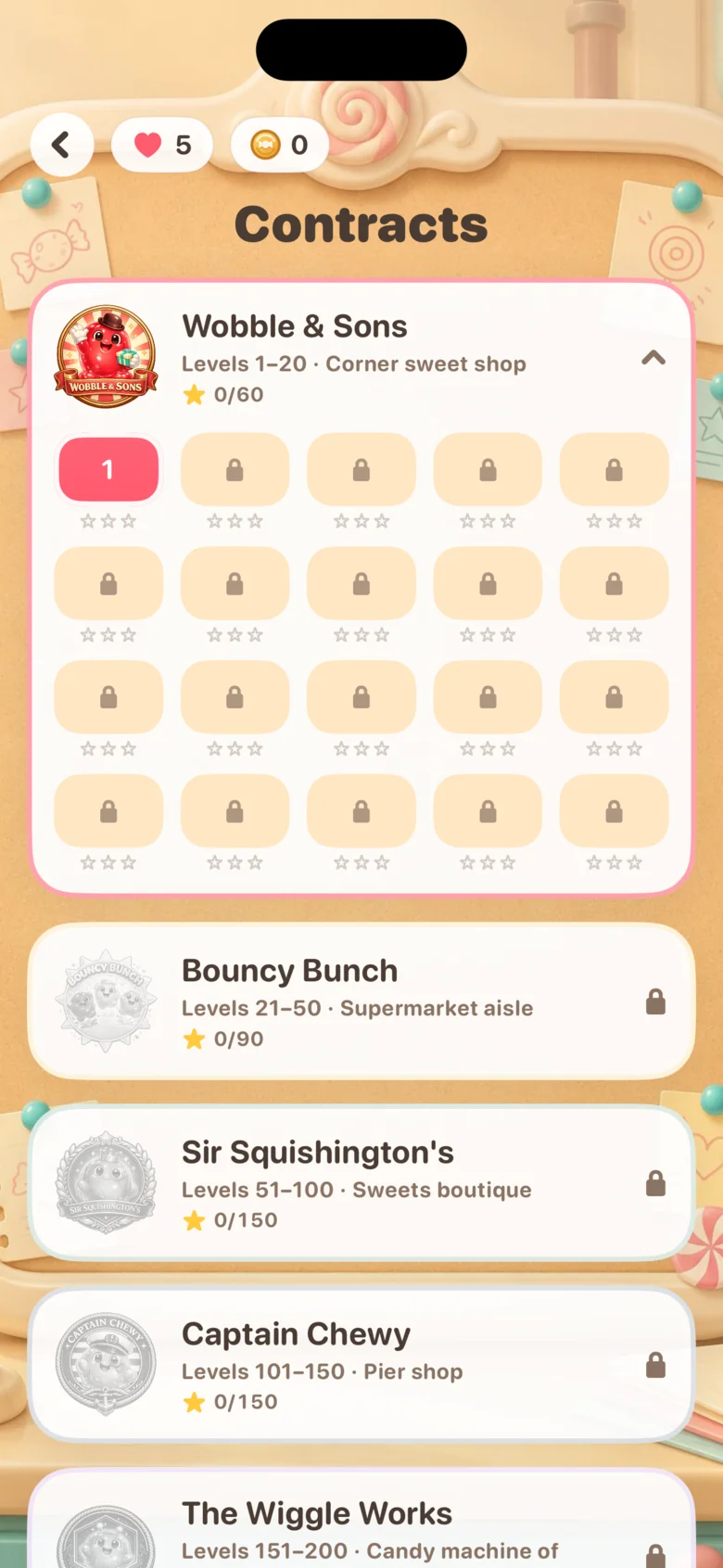 Jelly Pack: contract map of candy brands